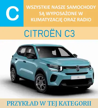 Wynajem małego auta rodzinnego Malaga – Grupa C Citroën C3