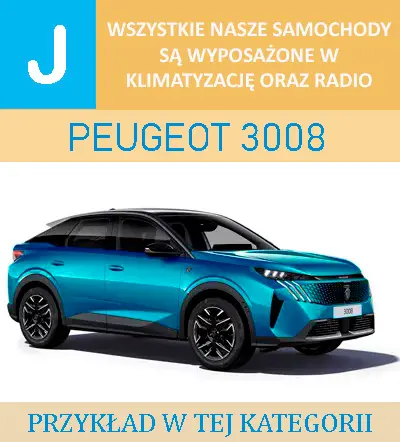 Automatyczne auto rodzinne wynajem Malaga – Grupa J Peugeot 3008